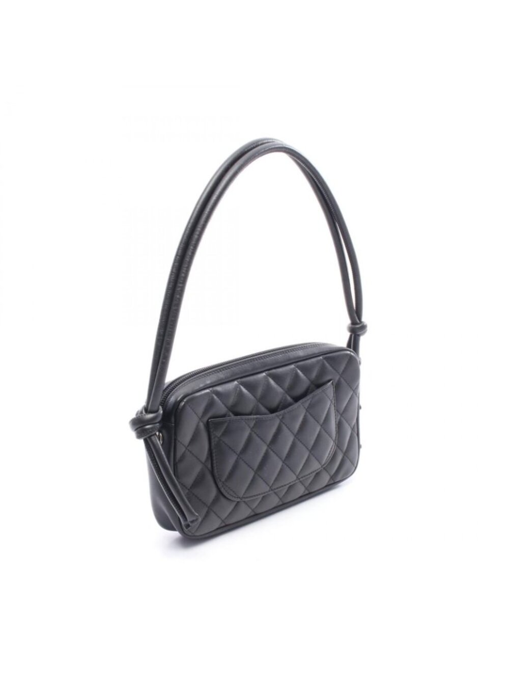 Chanel Handbag Cambon Line Black Leather Aninesa pouch - Picture 2 of 7
